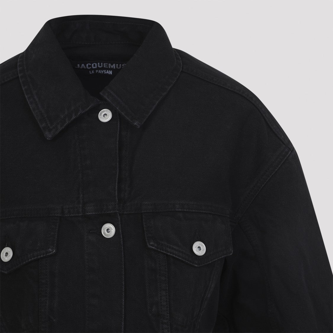 Jacquemus Classic Black Denim Jacket With Tailored Fit