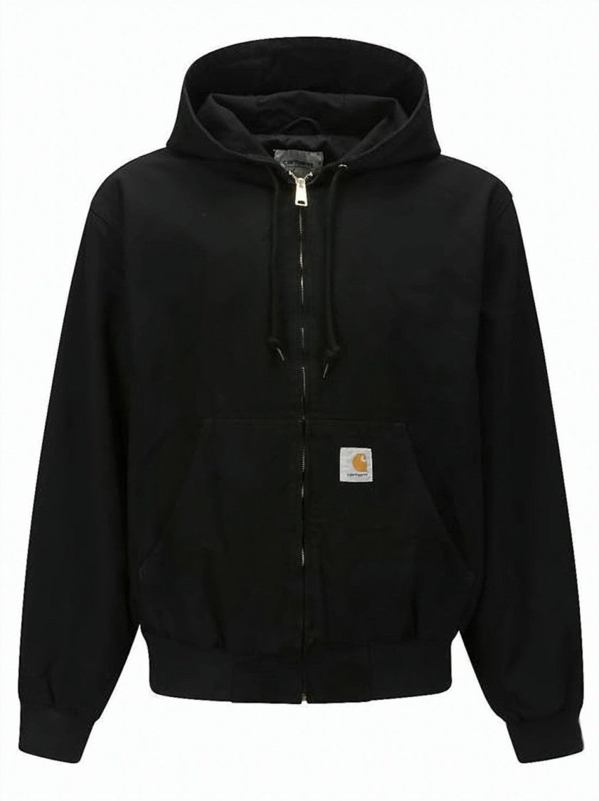 Carhartt Wip Casual Black Active Jacket With Adjustable Hood