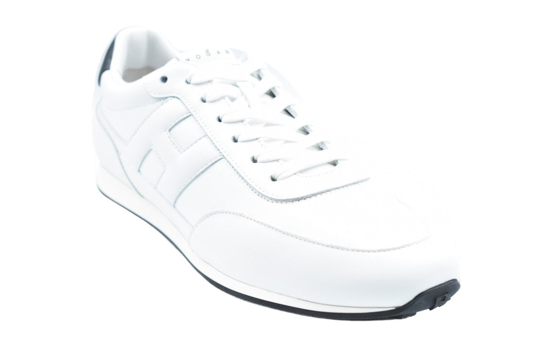 Hogan Vintage-Inspired White Sneakers With H-Stud Details