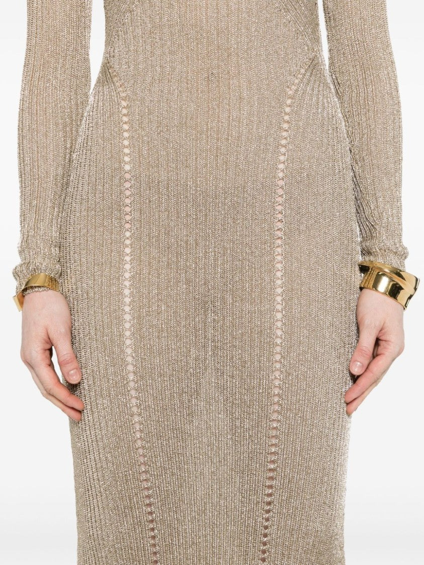 Self-Portrait Lurex Knitted Maxi Dress
