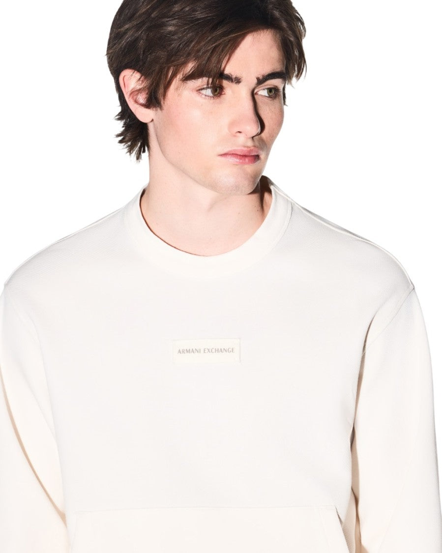 Armani Exchange White Sweatshirt With Minimalist Design