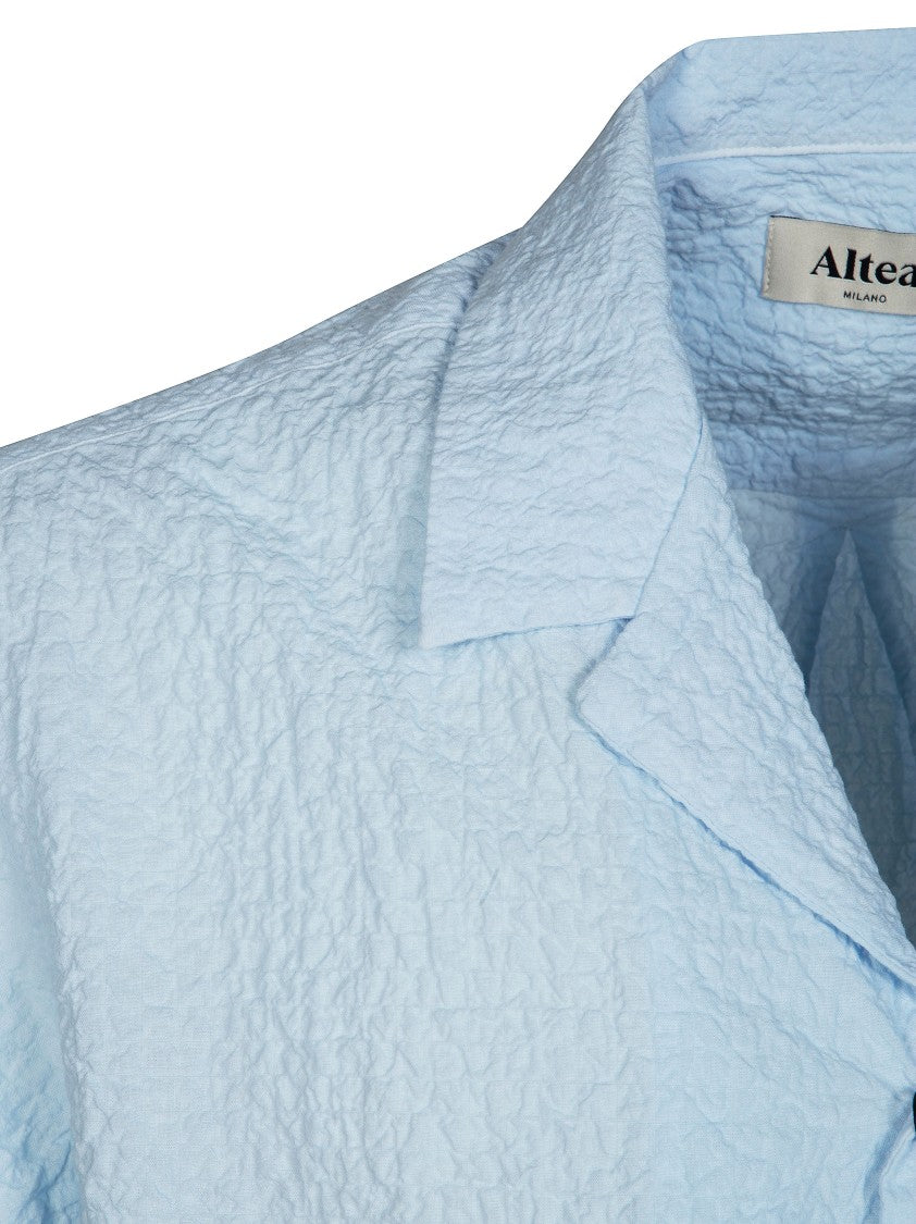 Altea Blue Hadley Seersucker Casual Shirt