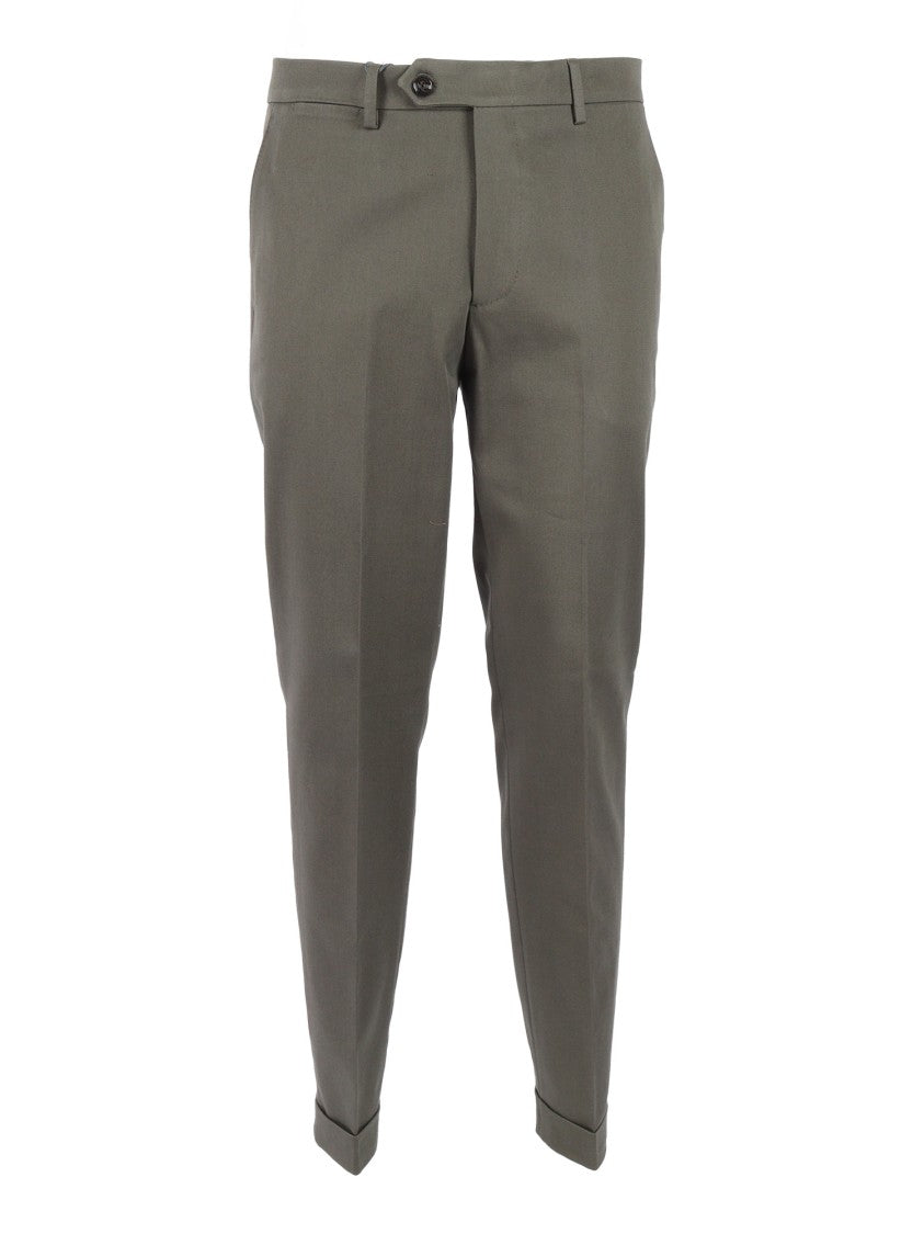 Berwich Tailored Slim-Fit Trousers With Cuffed Hem