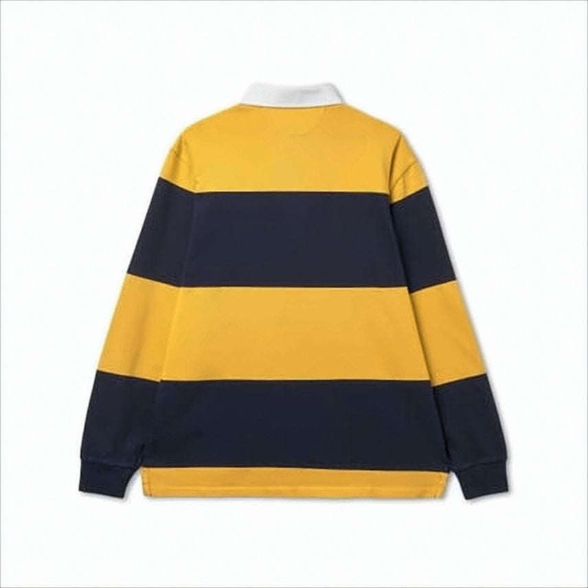 Polo Ralph Lauren Striped Mustard And Navy Sweatshirt
