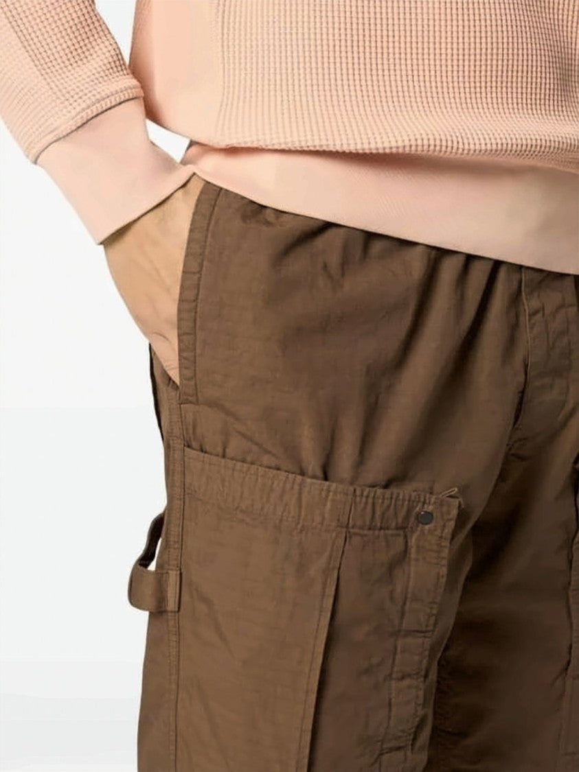Stone Island Straight Brown Pants With Utility Pockets