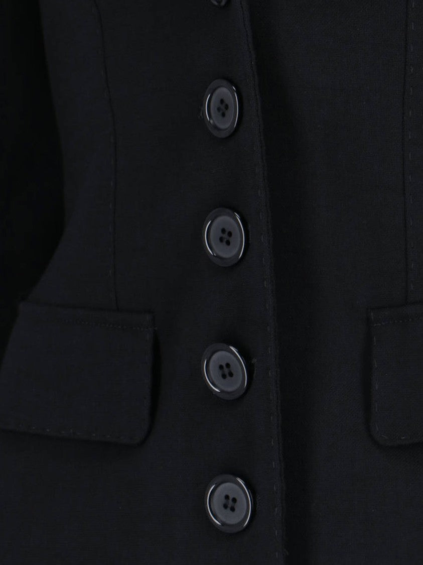 Dolce & Gabbana Tailored Black Jacket With Structured Shoulders And Minimalist Design