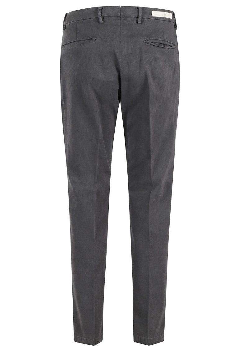 Briglia Pleated Gray Gabardine Tiberius Pants
