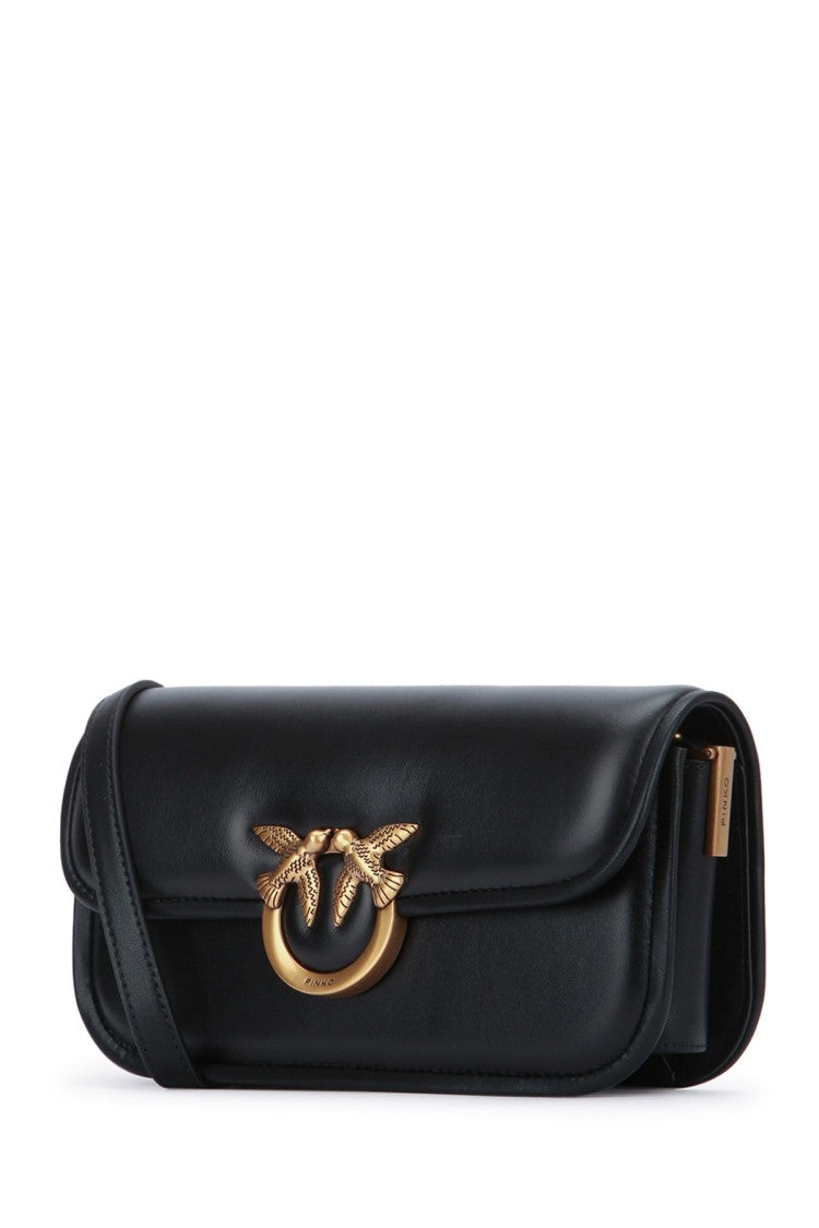Pinko Rectangular Crossbody Bag With Gold-Tone Bird Clasp