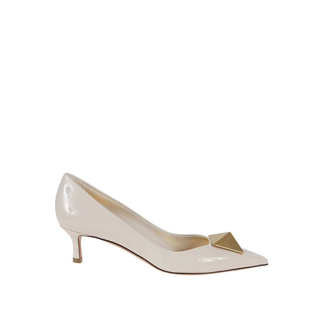 Valentino Garavani Maxi Stud Pumps With Patent Finish And Pointed Toe Design