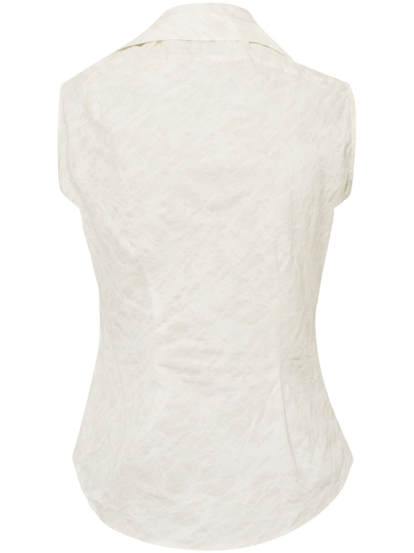 Vivienne Westwood Draped Sleeveless Shirt With Button-Down Front