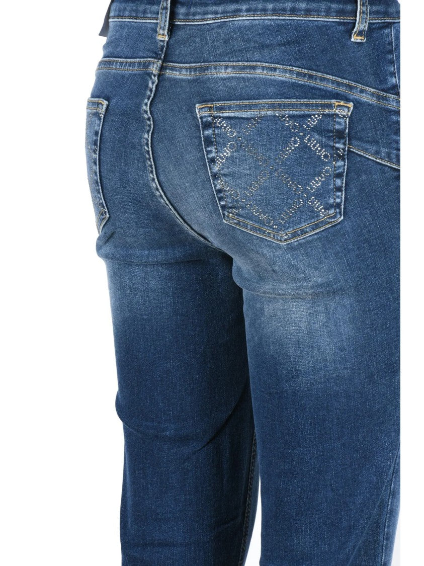 Liu Jo Slim-Fit Denim Jeans With Mid-Rise Waist And Clean Hem