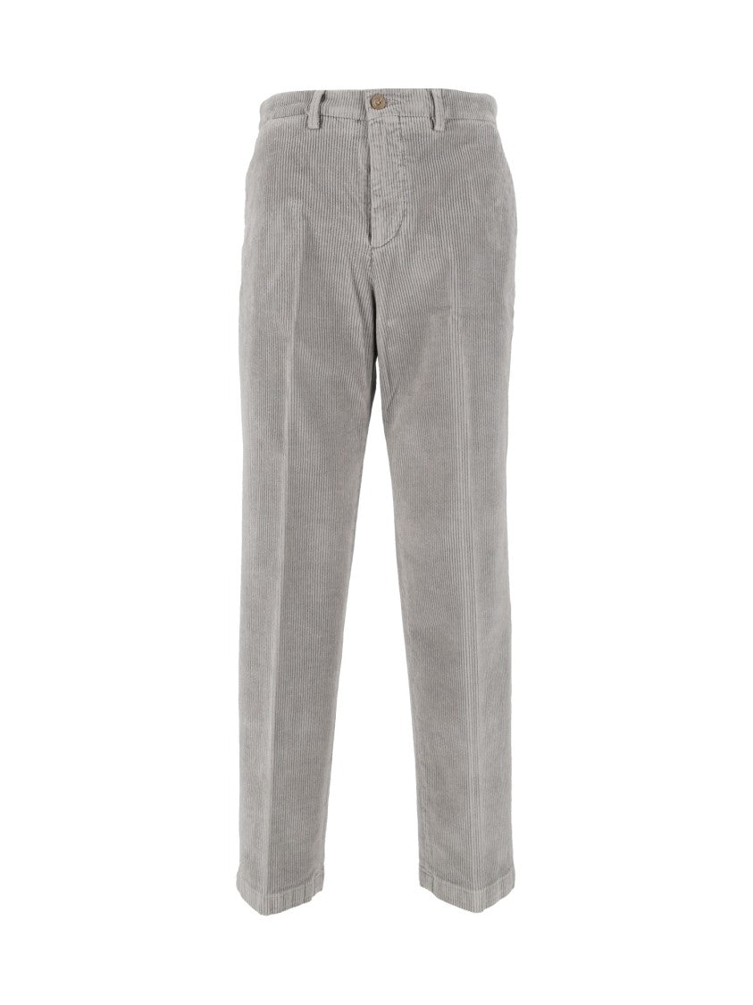 Briglia Straight-Leg Cropped Corduroy Pants