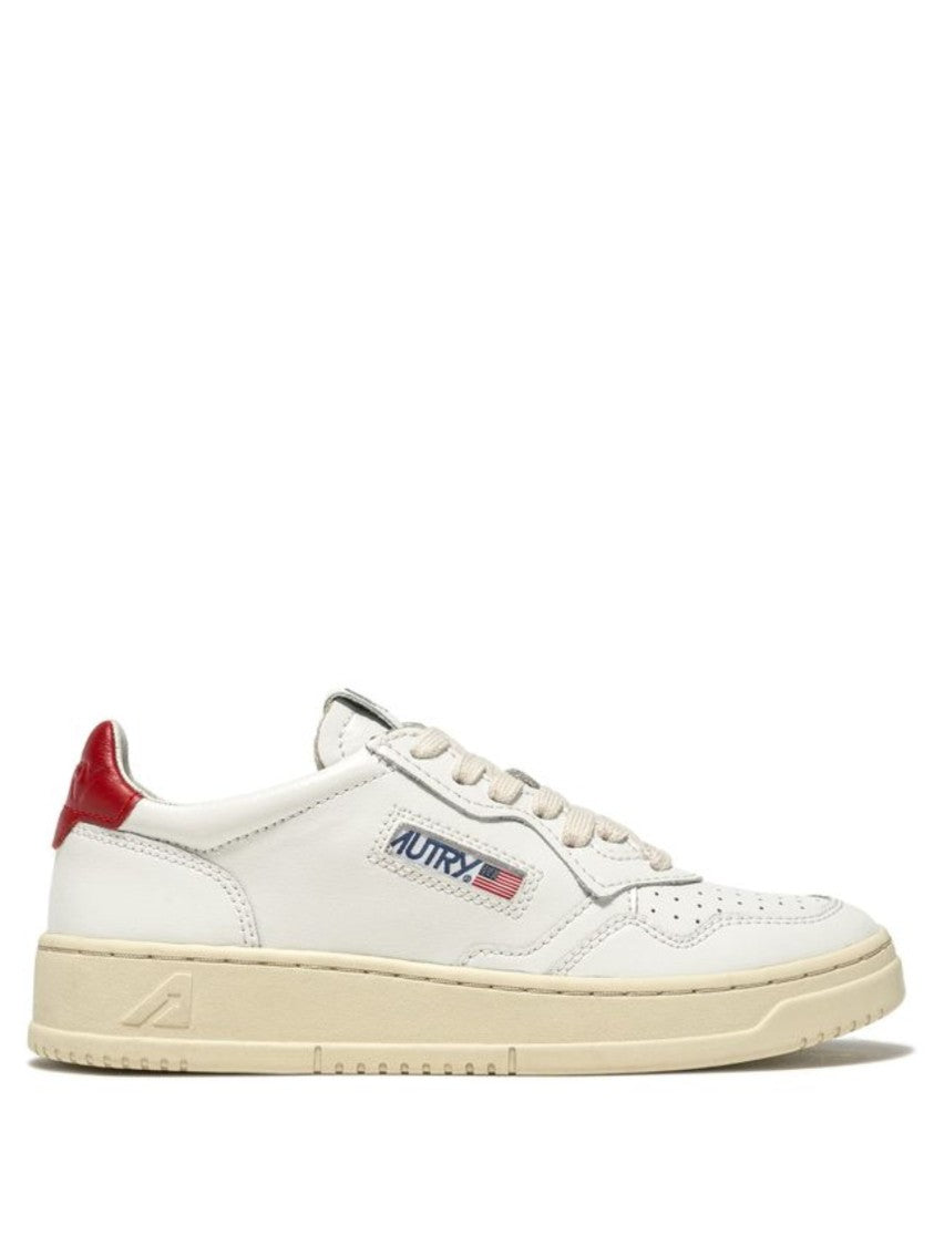 Autry White Red Perforated Sneakers