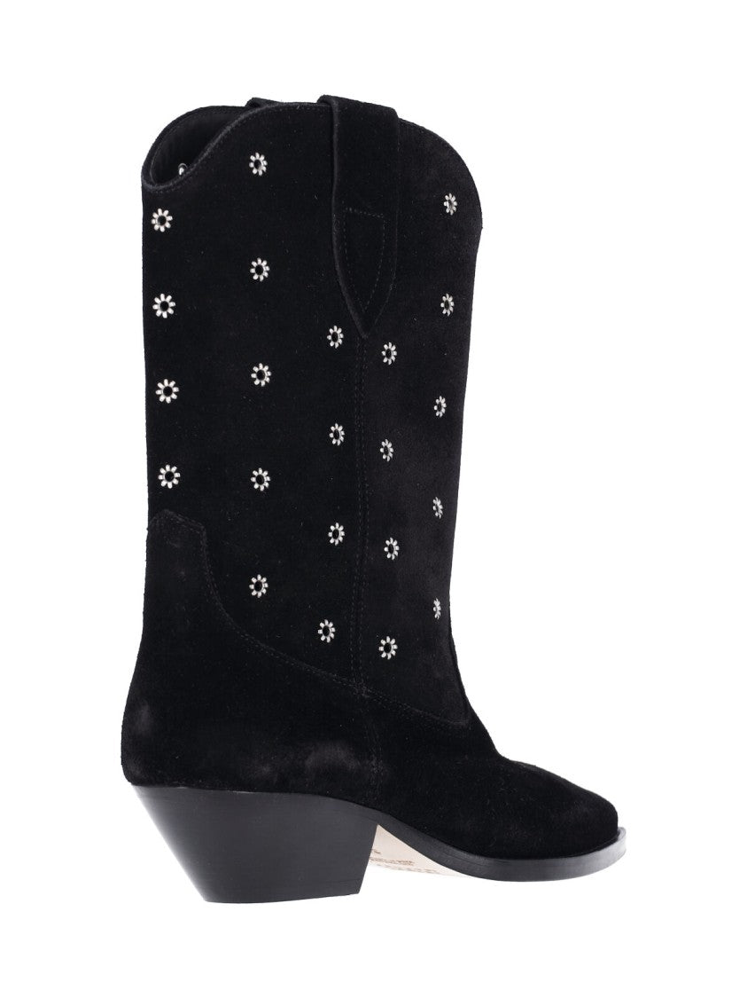 Isabel Marant Black Duerto Calfskin Leather Boots