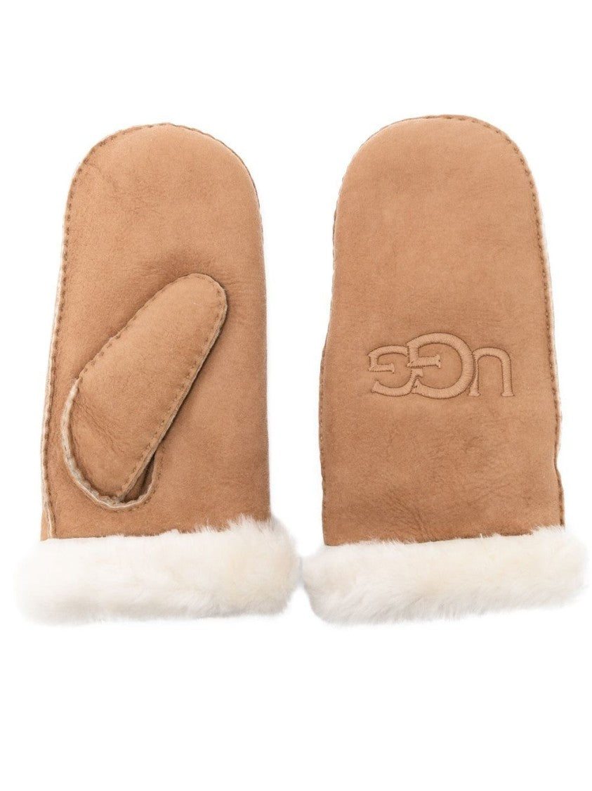Ugg Full-Finger Gloves In Camel Brown