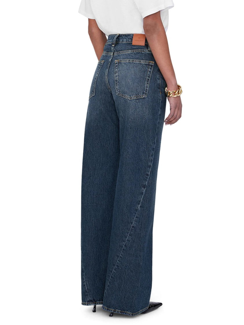 Anine Bing Wide-Leg Denim Trousers With Classic Five-Pocket Design