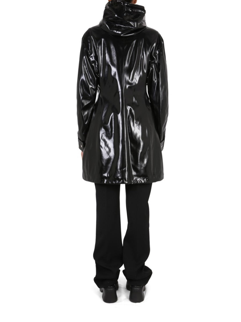 Bottega Veneta High Collar Parka With Attached Hood