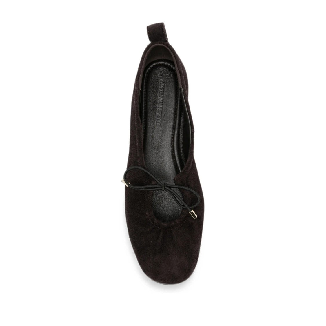 Adrianna Feretti Brown Bow Detail Low-Profile Suede Flats