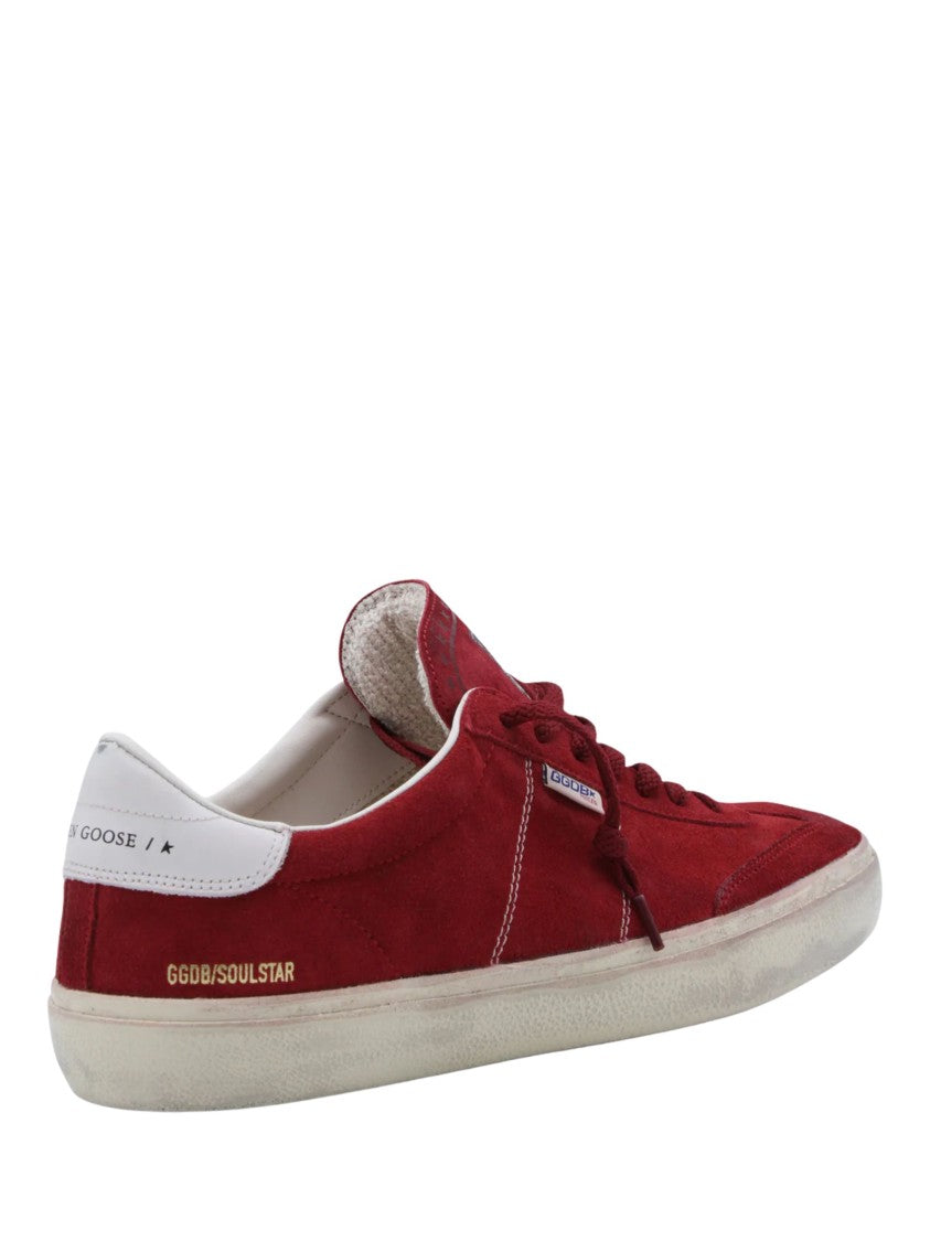Golden Goose Red Suede Soul Star Sneakers