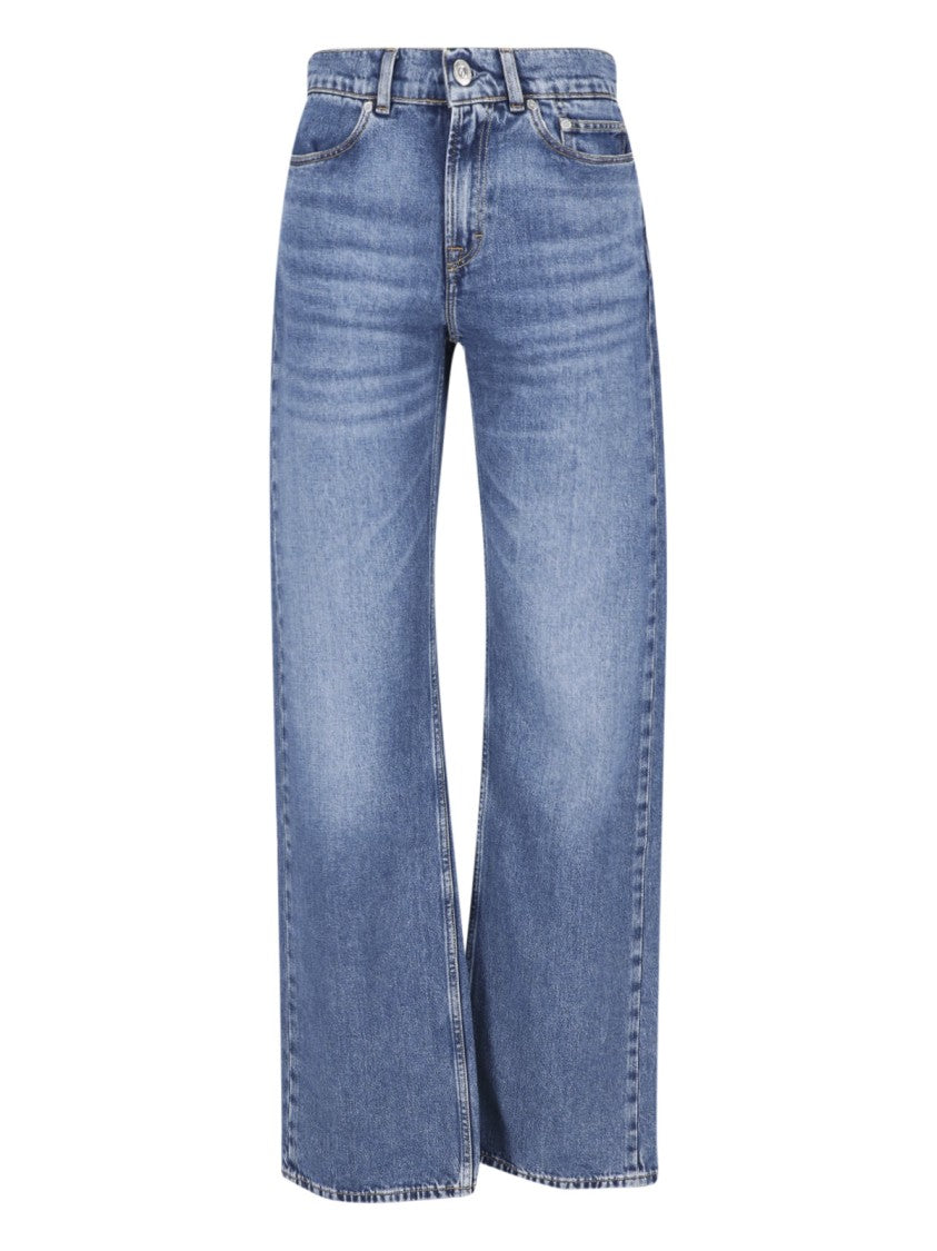 Our Legacy Blue Wide-Leg Faded Denim Jeans