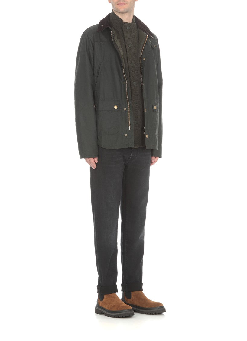 Barbour Greeb Waxed Cotton Quilted Jacket