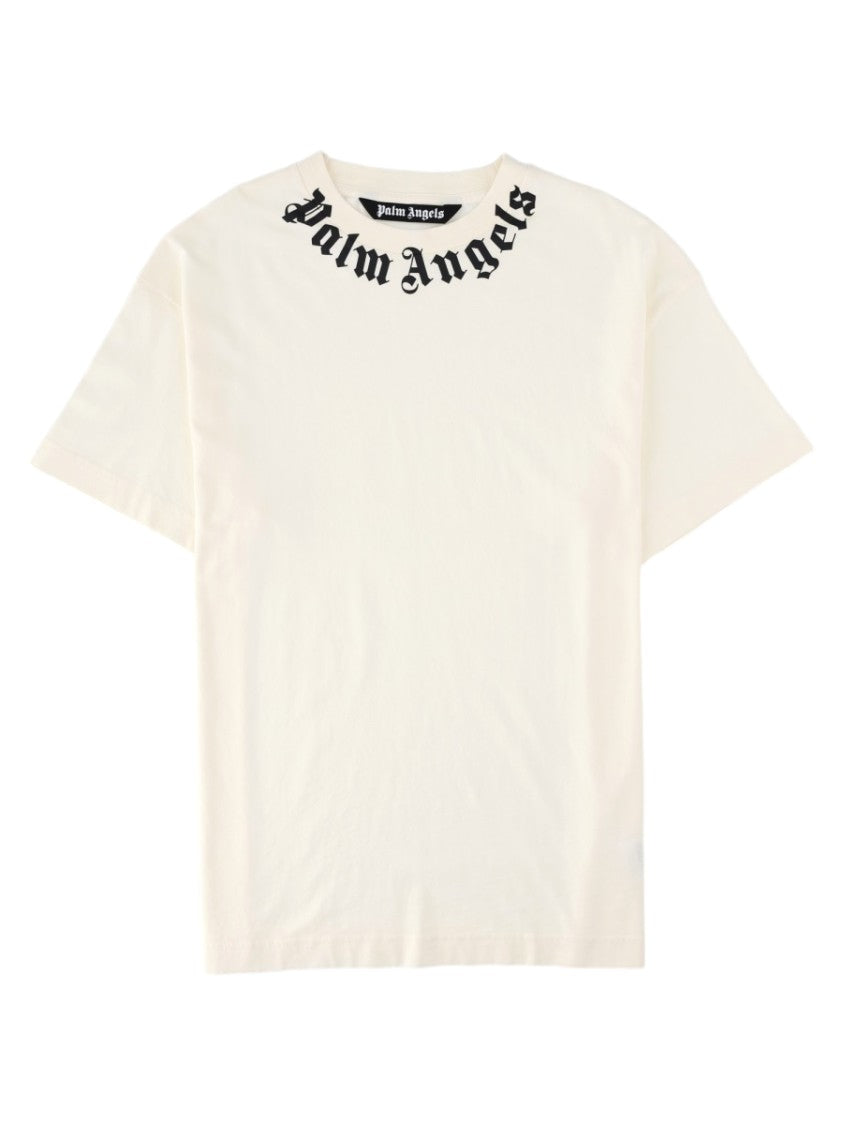 Palm Angels Short-Sleeve Bold Logo White T-Shirt