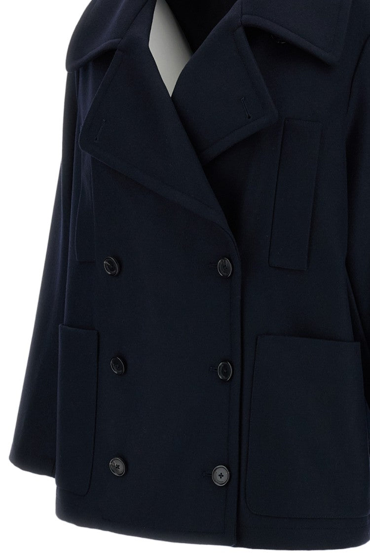 Barena Blue Jack Double-Breasted Wool-Mohair Peacoat