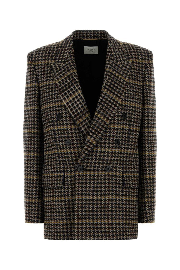 Saint Laurent Embroidered Wool Blazer