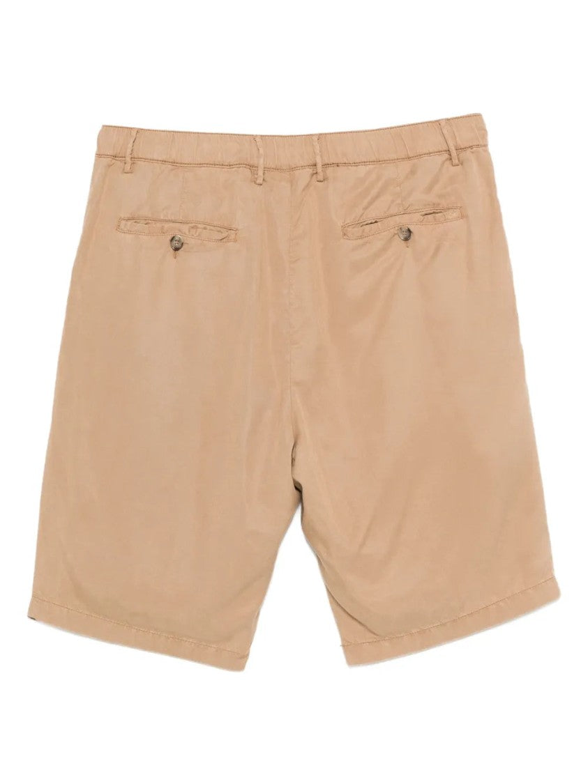 Paul & Shark Brown Minimalist Synthetic Shorts