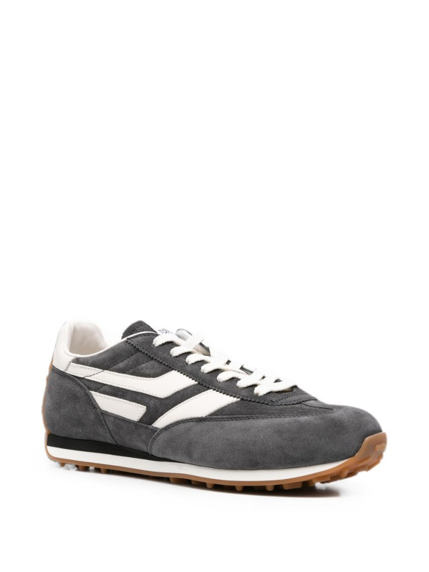 Tom Ford Black Lace-Up Flat Suede Leather Sneakers