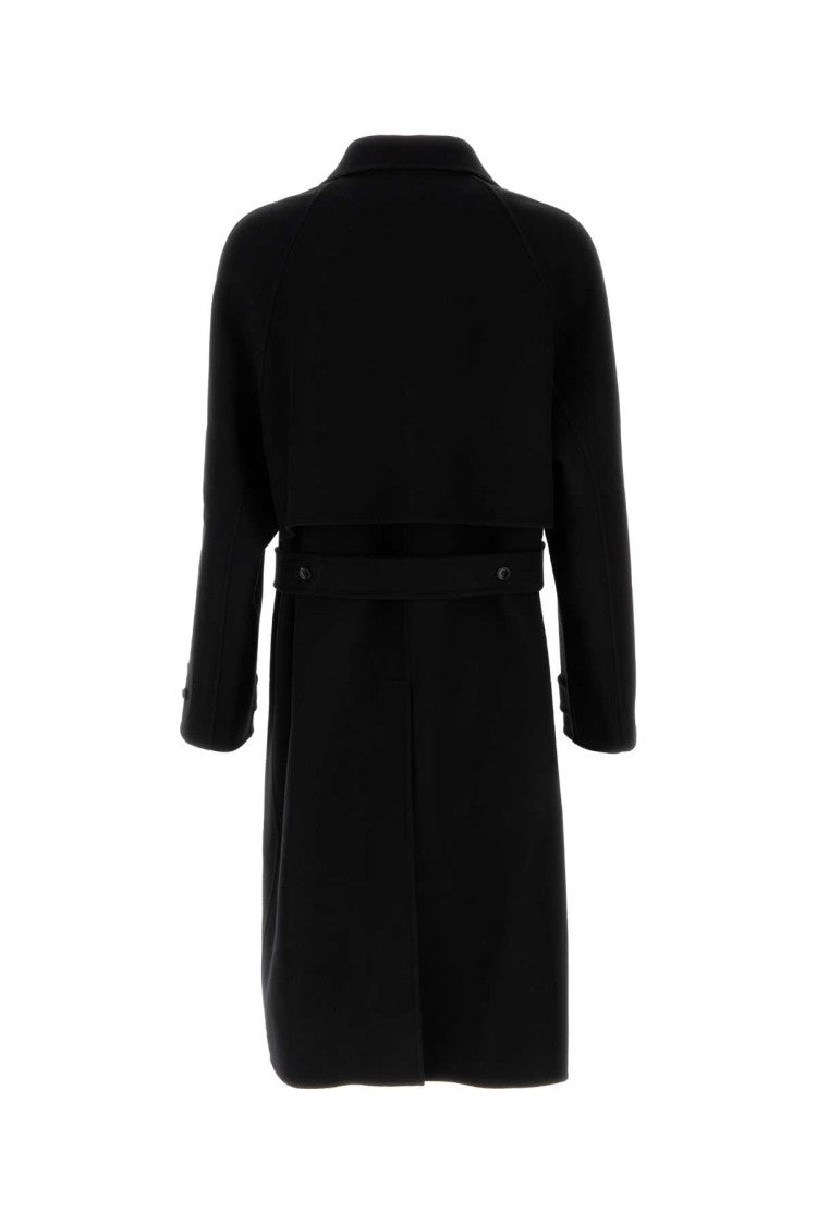 Gucci Black Wool Blend Coat