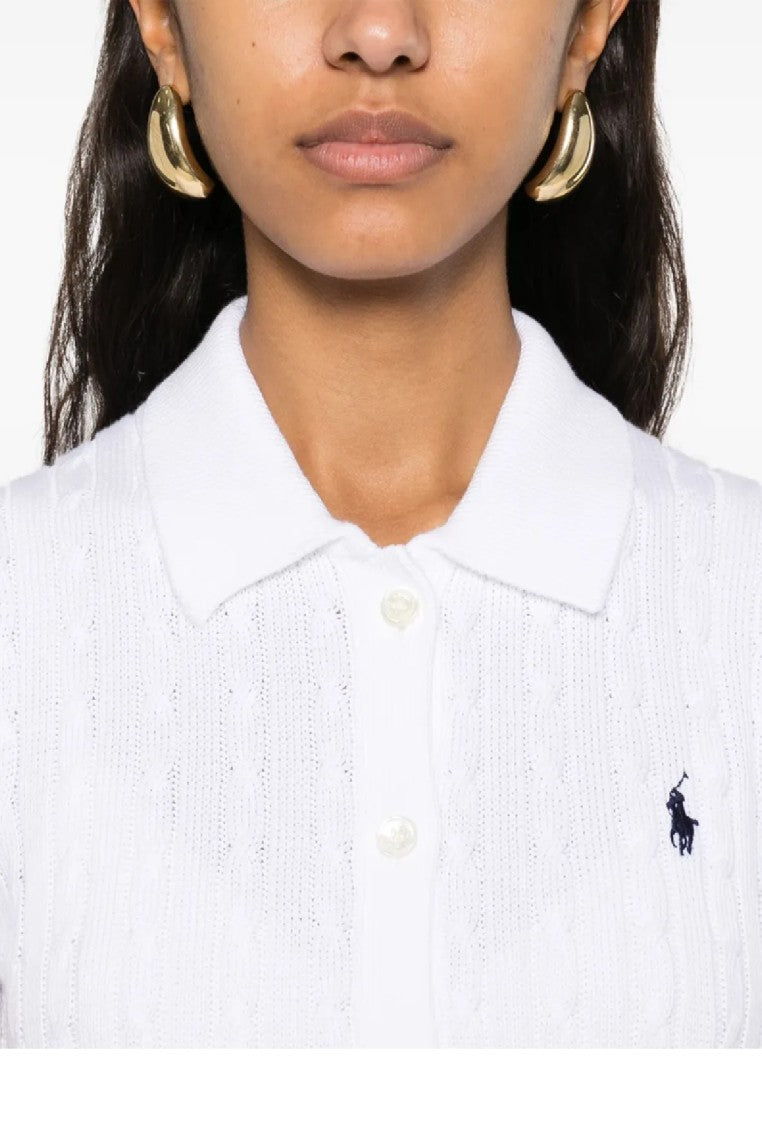 Polo Ralph Lauren Textured Knit Short Sleeve Cardigan Polo