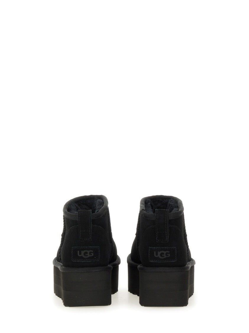 Ugg Classic Ultra Mini Low-Cut Platform Leather Boots