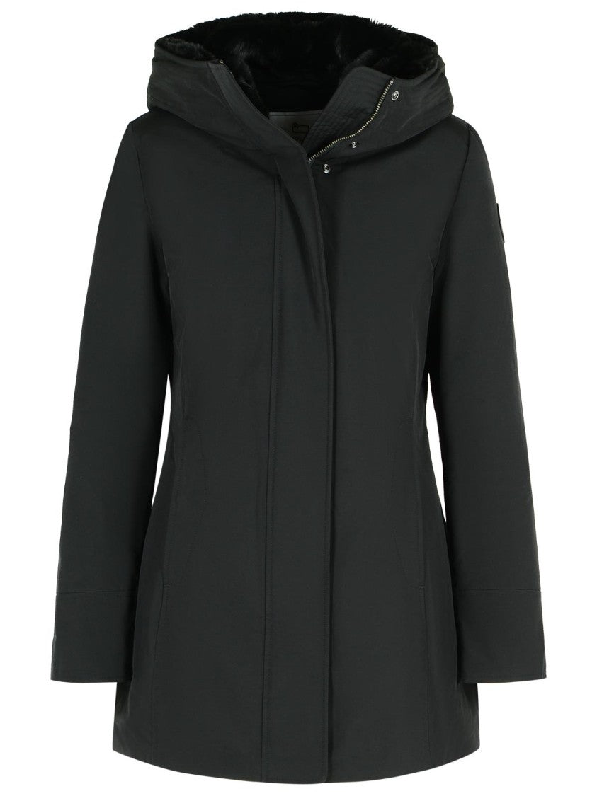 Woolrich John Rich & Bros Boulder' Black Cotton Blend Parka