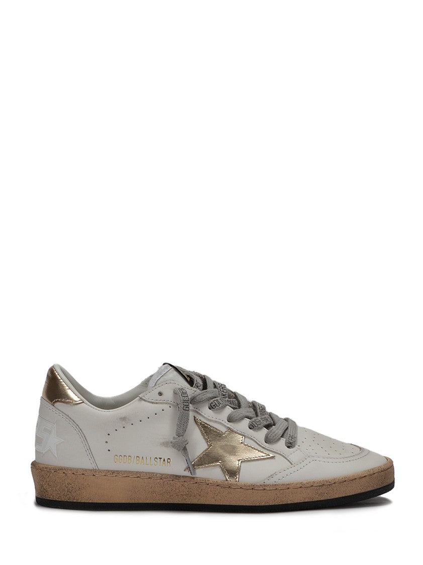 Golden Goose Leather Sneakers With Pierced Tip