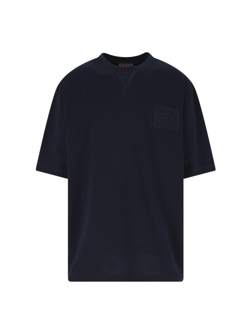 Gucci Black Crewneck Cotton T-Shirt