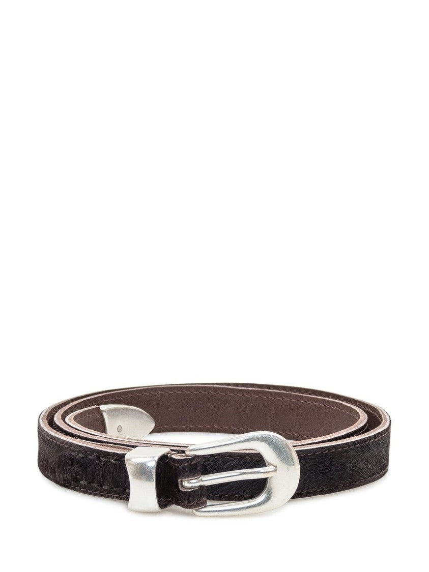 Our Legacy Smooth Dark Brown Leather Belt