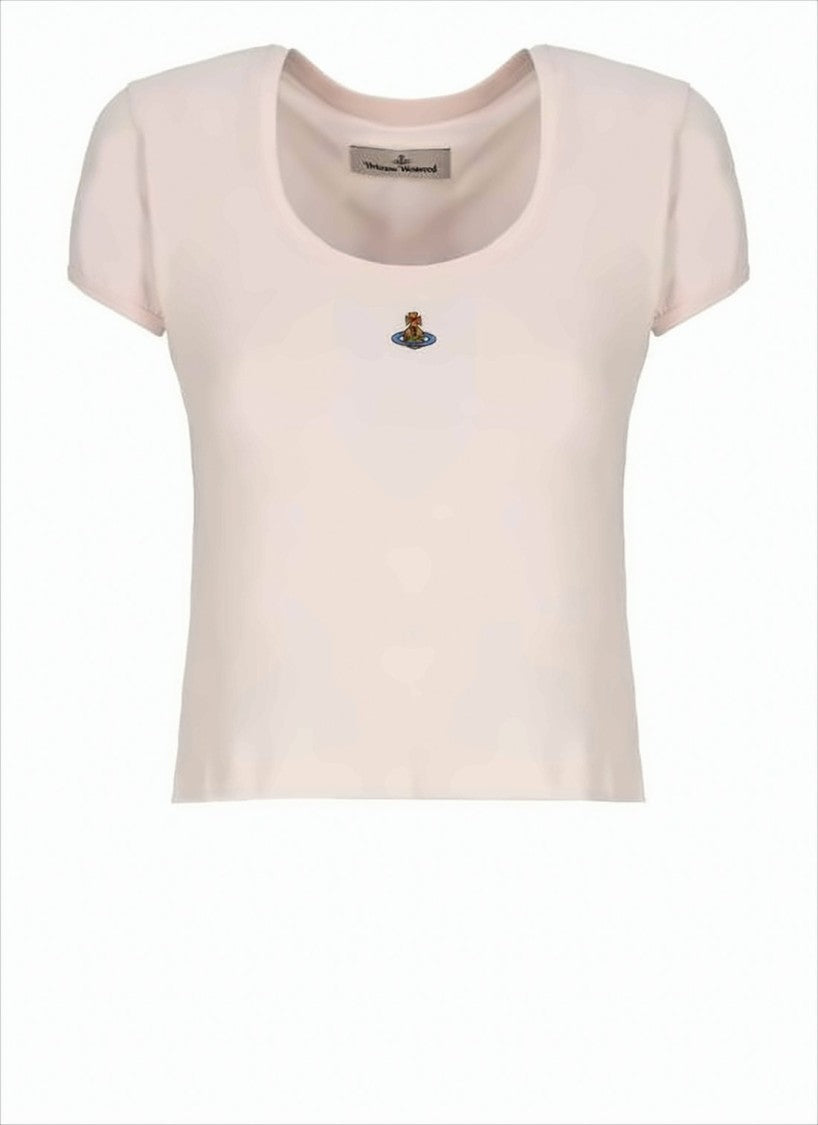 Vivienne Westwood Cropped Short-Sleeved T-Shirt With Scoop Neckline