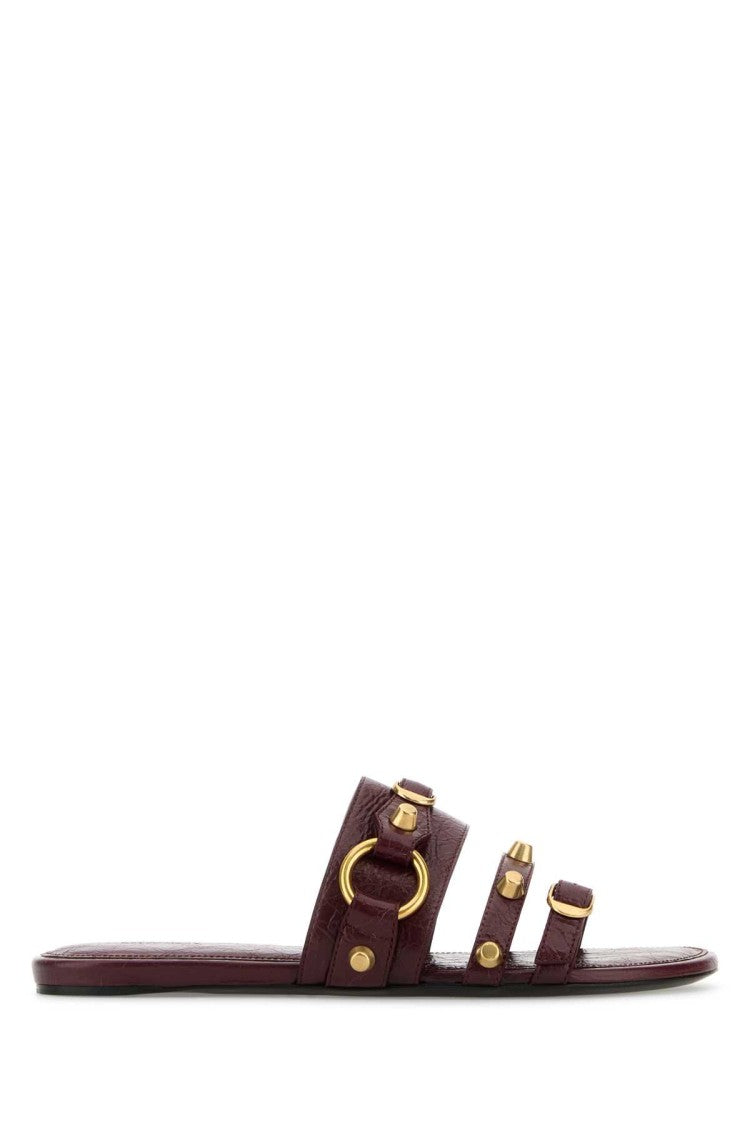 Balenciaga Grape Leather City Slippers