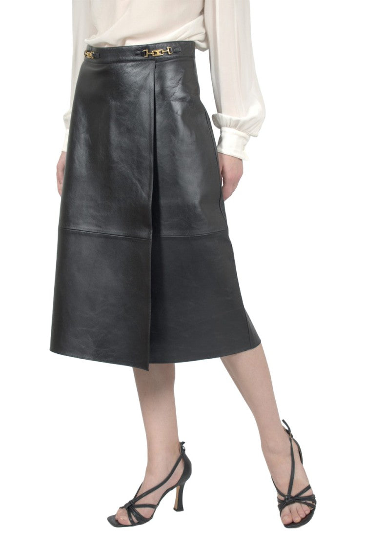 Céline Black Crepe Midi Skirt
