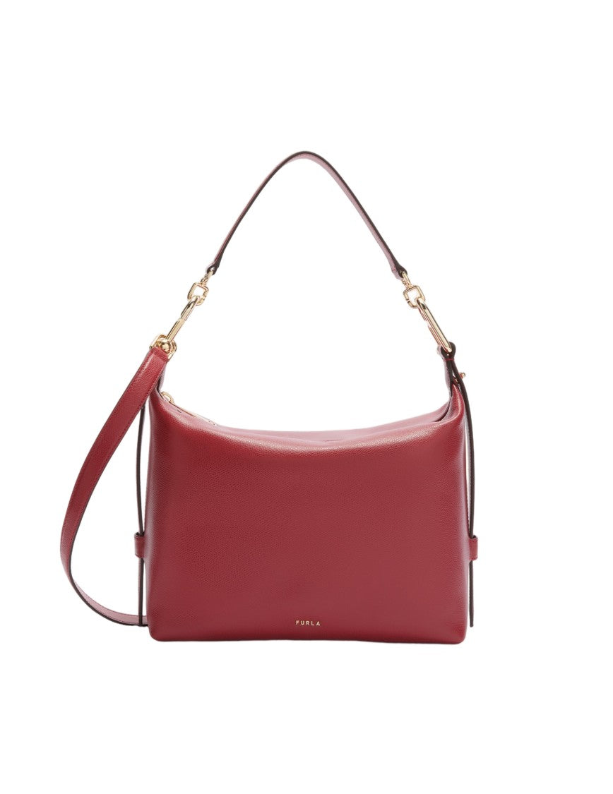 Furla Cherry Tonie M Leather Hobo Shoulder Bag