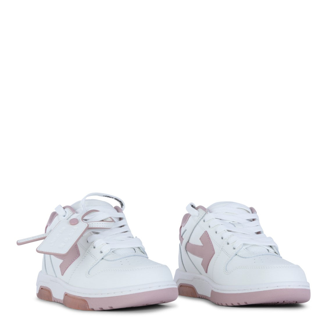 Off-White White And Pink Leather Out Of Office Sneakers