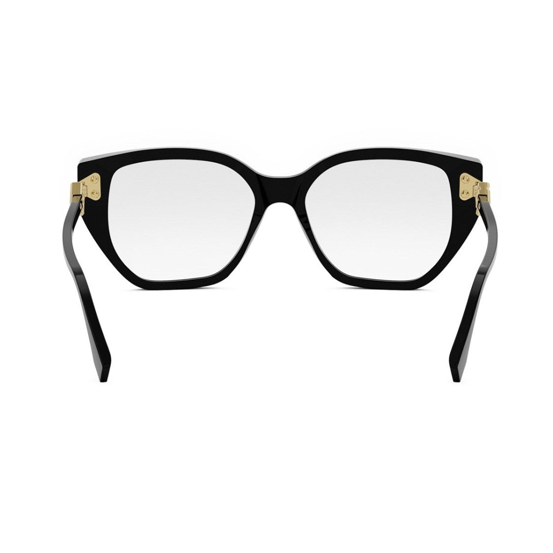 Fendi Black Ff Diamond Acetate Rectangular Sunglasses