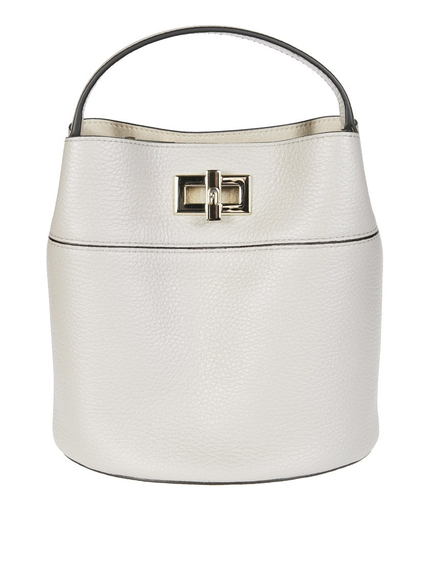 Furla Amelia Pebbled Leather Mini Bucket Bag