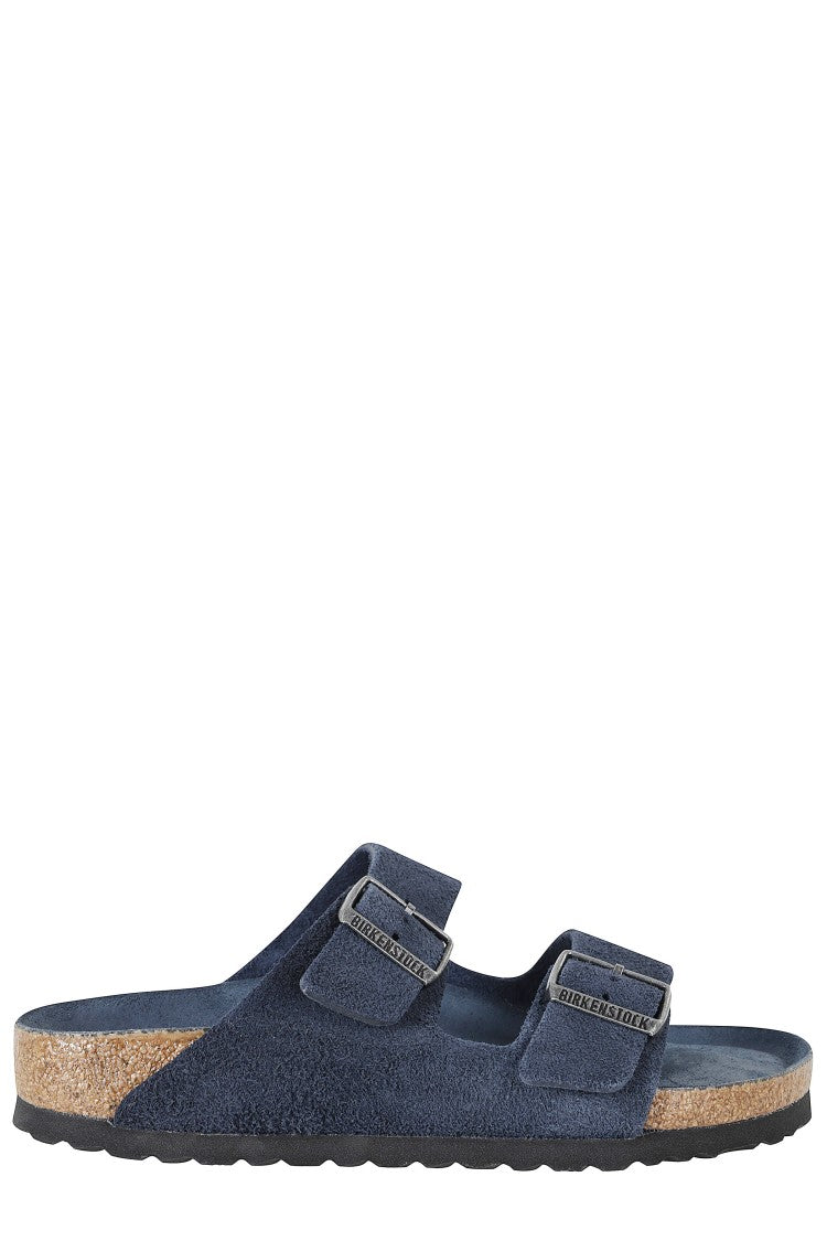 Birkenstock Dark Blue Arizona Sfb Double-Strap Suede Sandals