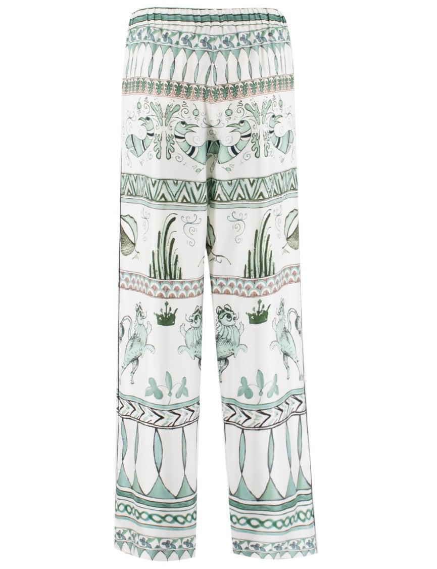 Fabiana Filippi Silk Trousers With Straight Leg