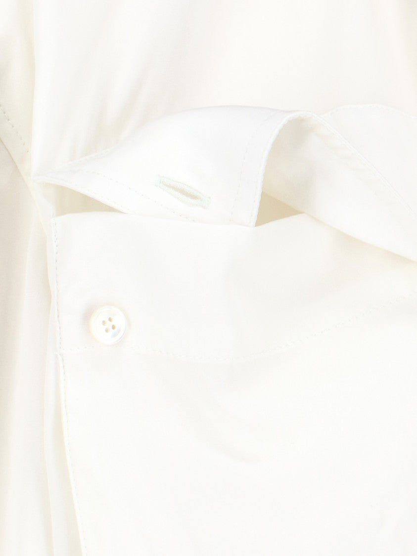 Lemaire White Fabric Maxi Shirt Dress