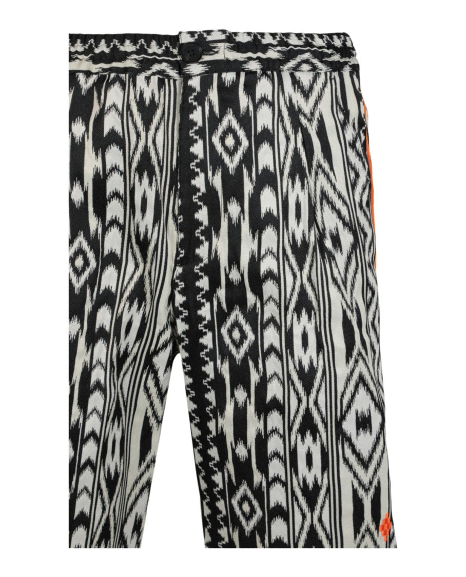 Marcelo Burlon Jacquard Design Mid Rise Shorts With Embroidered Detail