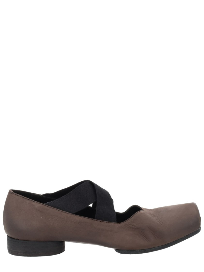 Uma Wang Brown Soft Calf Leather Ballerina Flats