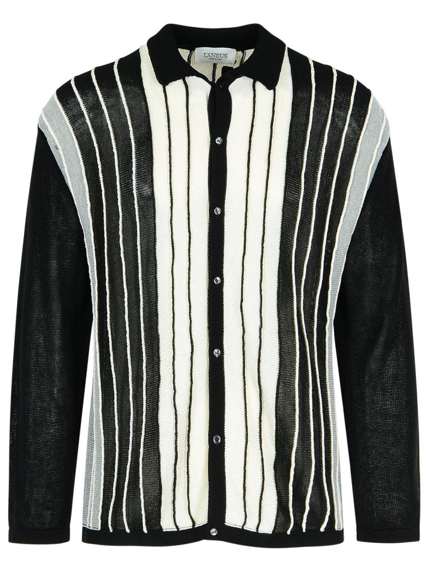 Laneus Black Viscose Blend Sweater